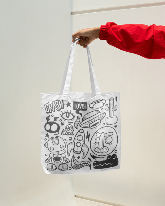 Doodle Love Tote Bag